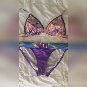 Purple & Paisley Bikini Set s. S/XS